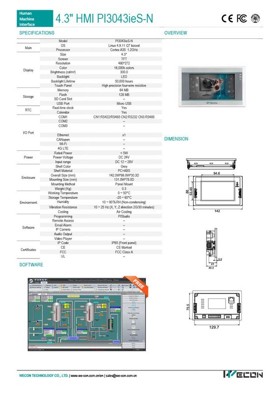 Compact PLC/HMI Combo: 3.5" or 4.3" HMI + Small PLC - Image 9